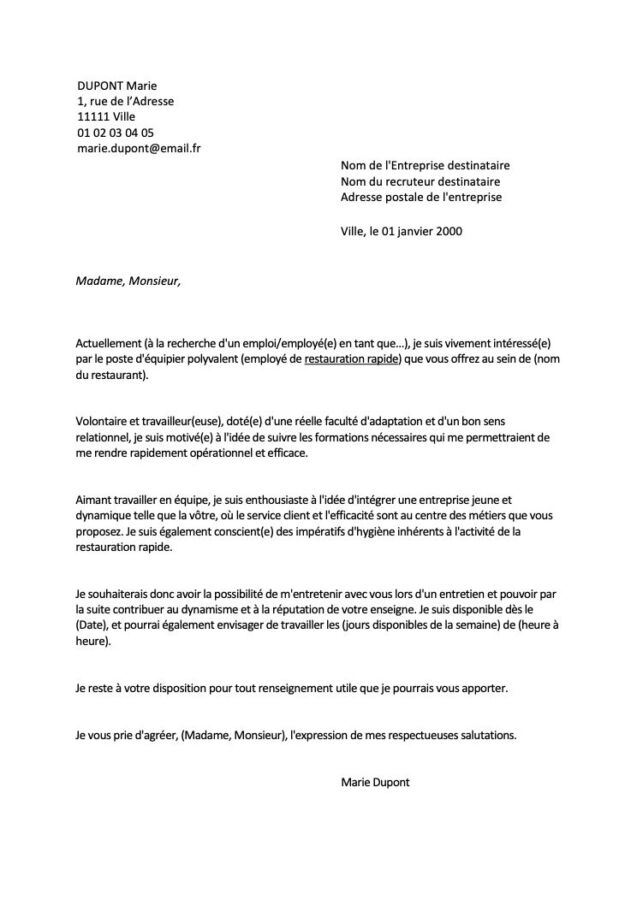 astuces rédaction lettre stage