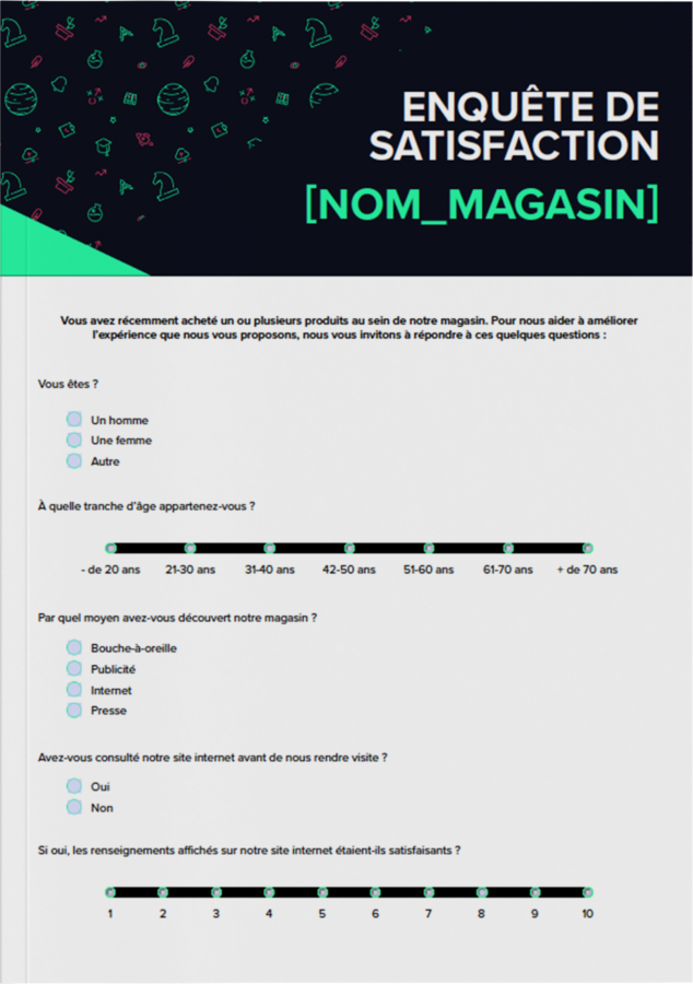 Exemple questionnaire satisfaction PDF