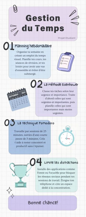 gestion temps étudiant