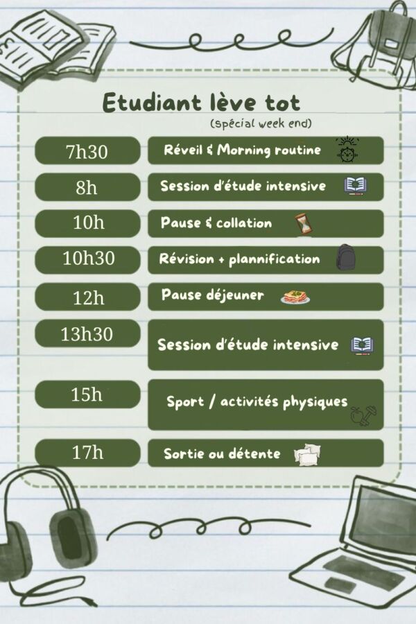 gestion temps étudiant