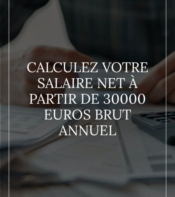 30000 Euros Brut en Net : Calculez Votre Salaire Réel
