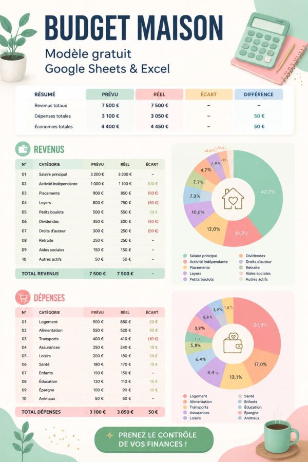 Salaire annuel brut en net