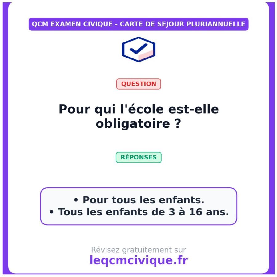 Scolarité obligatoire ou non